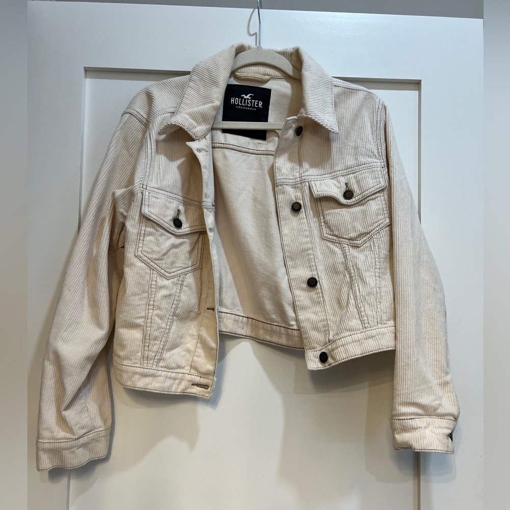 Hollister Off-White Corduroy Jacket